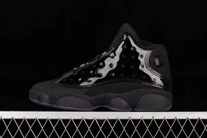 All categories Air Jordan Jordan series basketball shoes Air Jordan 13 Nk Air Jordan 13 "Cap and Gown" AJ13 Joe 13 black cat patent leather high-end replica basketball shoes 414571-012